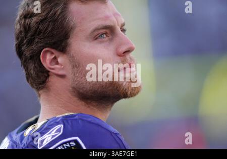 Baltimore Ravens OLB Paul Kruger (99). Baltimore Ravens besiegt die Houston Texans 29-14 am 16. Oktober 2011 im M&T Bank Stadium in Baltimore, MD. Foto: Mike Buscher/ Cal Sport Media(Credit Image: © Mike Buscher/Cal Sport Media/ZUMAPRESS.com) Stockfoto