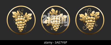 Goldenes Vintage-Emblem Stock Vektor