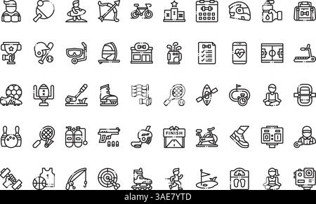 Hochwertige Sammlung von Vektorsymbolen mit editierbarer Kontur. Ideal für professionelle und kreative Projekte Stock Vektor