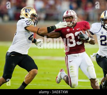 22. Oktober 2011: Stepfan Taylor (33) wurde im Stanford Stadium in Palo Alto, CA. Stanford besiegte Washington mit 65:21. â© Damon Tarver/Cal Sport Media(Kreditbild: © Damon Tarver/Cal Sport Media/ZUMAPRESS.com) Stockfoto