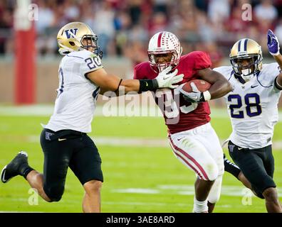 22. Oktober 2011: Stepfan Taylor (33) wurde im Stanford Stadium in Palo Alto, CA. Stanford besiegte Washington mit 65:21. â© Damon Tarver/Cal Sport Media(Kreditbild: © Damon Tarver/Cal Sport Media/ZUMAPRESS.com) Stockfoto