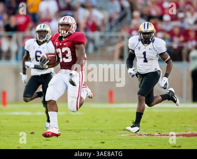 22. Oktober 2011: Stepfan Taylor (33) wurde im Stanford Stadium in Palo Alto, CA. Stanford besiegte Washington mit 65:21. â© Damon Tarver/Cal Sport Media(Kreditbild: © Damon Tarver/Cal Sport Media/ZUMAPRESS.com) Stockfoto