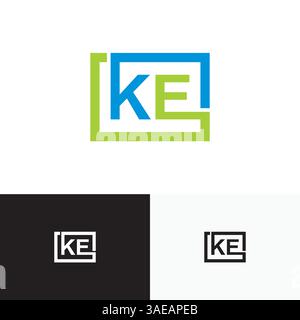 KE, EK Letter, ursprünglicher Logo Design Template Vektor Stock Vektor