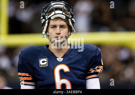 18. September 2011: Chicago Bears Quarterback Jay Cutler #6 vor dem NFL Football Spiel zwischen den Chicago Bears und den New Orleans Saints im Louisiana Superdome in New Orleans, LA. (Bild: © Jonathan Bachman/Cal Sport Media/ZUMAPRESS.com) Stockfoto