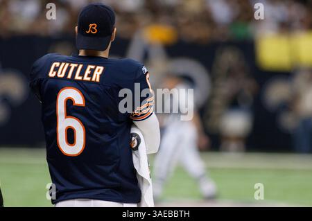 18. September 2011: Chicago Bears Quarterback Jay Cutler #6 während des NFL Football-Spiels zwischen den Chicago Bears und den New Orleans Saints im Louisiana Superdome in New Orleans, LA. (Bild: © Jonathan Bachman/Cal Sport Media/ZUMAPRESS.com) Stockfoto