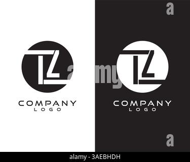 TZL, ZL, LZ Letter, anfängliches Logo-Design Stock Vektor