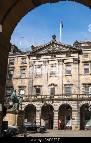 Das Royal Exchange Building, Edinburgh City Chambers, Edinburgh, Schottland, Großbritannien Stockfoto