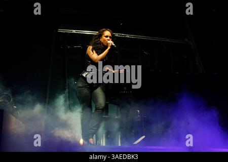 Juni 2008 - New York, New York, USA - ALICIA KEYS im Madison Square Garden (Bild: Aviv Small/Photopass/ZUMAPRESS.com) Stockfoto