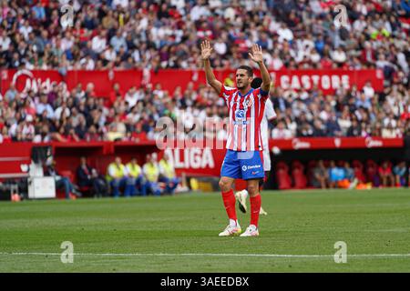 Koke Resureccion (Atletico de Madrid) während des LaLiga-Spiels zwischen Sevilla FC und Atletico de Madrid am 6. April 2025 in Sevilla, S. Stockfoto