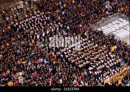 19. November 2011: Die Arizona State Sun Devil Marching Band während eines NCAA Football Spiels zwischen den Arizona State University Sun Devils und den Arizona Wildcats im Sun Devil Stadium in Tempe, Arizona, gewann von den Wildcats, 31-27(Credit Image: © Max Simbron/Cal Sport Media/ZUMAPRESS.com) Stockfoto