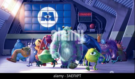März 2001; Hollywood, CA, USA; Filmaufnahme von MONSTERS INC Mit Mike Wazowski (L) mit BILLY CRYSTAL und James P. Sullivan (R) mit John Goodman. (Bild: Michael Springer/ZUMAPRESS.com) Stockfoto