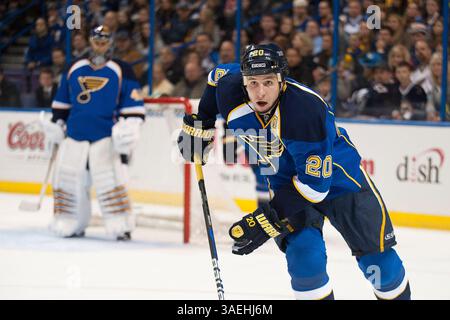 26. Dezember 2011: Alexander Steen (20) von den St. Louis Blues während des Spiels zwischen den Dallas Stars und den St. Louis Blues im Scott Trade Center in St. Louis MO. (Bild: © Danny Reise/Cal Sport Media/ZUMAPRESS.com) Stockfoto