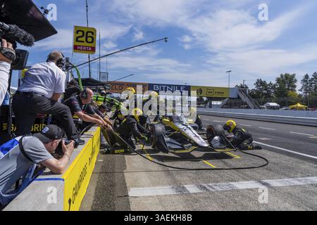 COLTON HERTA (26) USA aus Valencia, Kalifornien, wird während des Grand Prix von Portland Bitnile.com beim Portland International eingesetzt Stockfoto