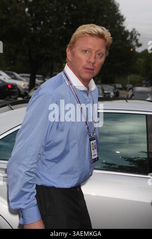 9. September 2011 - New York, New York, USA - BORIS BECKER. Prominente am 11. Tag der US Open Tennis.in Queens 9-8-2011. 2011.(Bild: © John Barrett/Globe Photos/ZUMAPRESS.com) Stockfoto