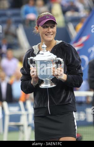 11. September 2011 - New York, New York, USA - SAMANTH STOSUR. Samanth Stosur gewinnt US Open Tennis. 9-11-2011 . 2011.(Bild: © John Barrett/Globe Photos/ZUMAPRESS.com) Stockfoto