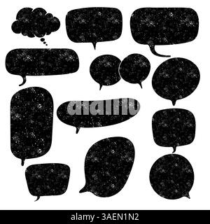 Handgezeichnetes Grunge-Chat-Bubble-Doodle Stock Vektor