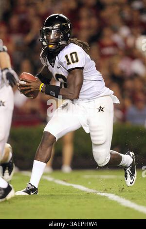 24. September 2011: Larry Smith (10) spielt im Williams-Brice Stadium in Columbia, South Carolina. South Carolina gewann das Spiel mit 21:3, um 4-0 in der Saison zu gehen. (Bild: © Cecil Copeland/Cal Sport Media/ZUMAPRESS.com) Stockfoto