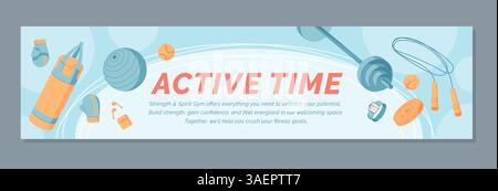 Buntes Design Für Fitnessgeräte Stock Vektor