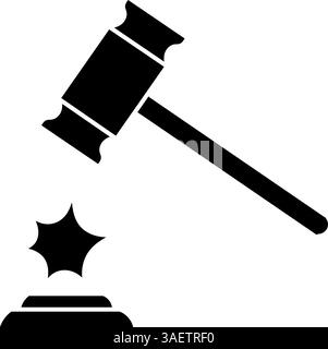 Handschellen gefesselte Hände, schwarzes handgezeichnetes Symbol Stock Vektor