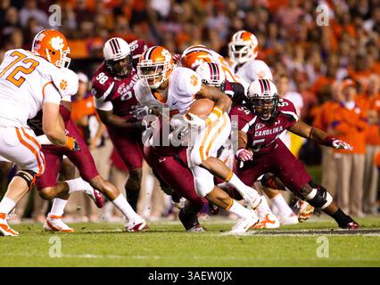 November 2011 - Columbia, South Carolina, USA S – Clemson Tigers Running Back Mike Bellamy (5) (Bild: © Tony Brown/Southcreek/ZUMAPRESS.com) Stockfoto
