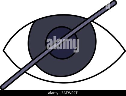 Augapfel Hand gezeichnete Farbe Vektor Illustration Stock Vektor