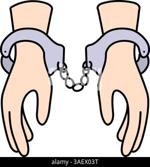 Hand gefesselt Hand s Hand gezeichnet Farbe Vektor Illustration Stock Vektor