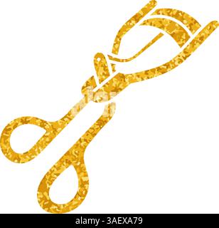 Wimperntusche-Werkzeugzeichnung in Goldfarbe Stock Vektor