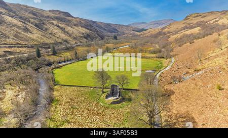 Dun Telve Glenelg Scotland, ein 2000 Jahre alter Broch aus der Eisenzeit am Nordufer des Abhainn a’ Ghlinne Bhig Stockfoto
