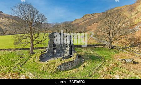 Dun Telve Glenelg Scotland ein 2000 Jahre alter Broch aus der Eisenzeit mit massiven Trockenmauern im frühen Frühling Stockfoto