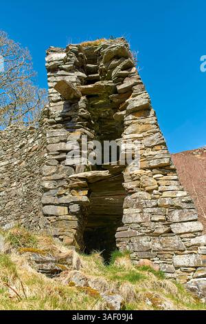 Dun Troddan Glenelg Scotland die 2000 Jahre alte Eisenzeitbrosche und Innenraum in der Mauer Stockfoto