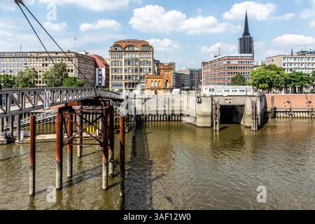 Hamburg, Deutschland - 17. Juli 2014: Lagerhäuser in Speicherstadt in Hamburg. Stockfoto