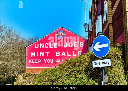 Onkel Joes Münzkugelfabrik, Wigan, Großbritannien Stockfoto