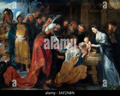 L ' Anbetung des Magier - die Anbetung der Könige (weisen) 1617 Peter Paul Rubens 1577-1640 Belgien Belgien Stockfoto