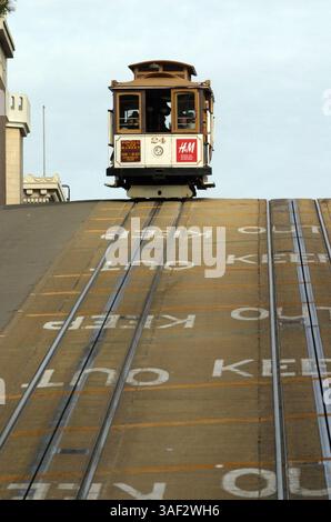 November 2005; San Francisco, CA, USA; die Powell Street Cable Car in San Francisco. Obligatorischer Credit: Foto von Marianna Day Massey/ZUMA Press. (©) Copyright 2005 von Marianna Day Massey Stockfoto