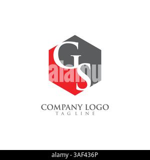 Letter GS, SG Logo Template Design Vektor Stock Vektor