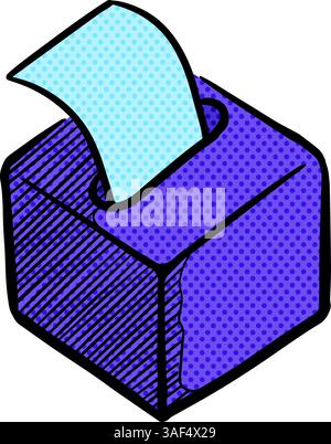 Gewebepapier Hand gezeichnete Halbtonfarben-Vektor-Illustration Stock Vektor