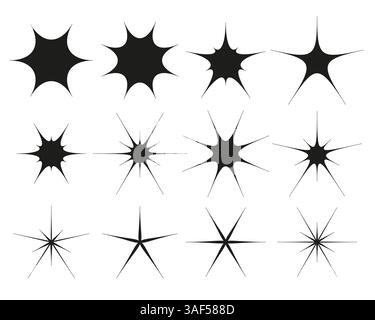 Abstrakter geometrischer Sternsatz. Stock Vektor
