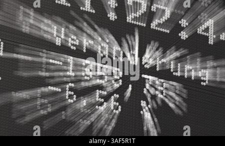 07. April 2025, Hessen, Frankfurt/Main: Die Anzeigetafel mit der Dax-Kurve in der Handelshalle der Frankfurter Wertpapierbörse zeigt eine aktuelle Veränderung von - 1.356 Punkten (- 6,57%) (Bild mit Zoom-Effekt). Zu Beginn der neuen Handelswoche fiel der deutsche Aktienindex (Dax) um rund zehn Prozent. Foto: Arne Dedert/dpa Stockfoto