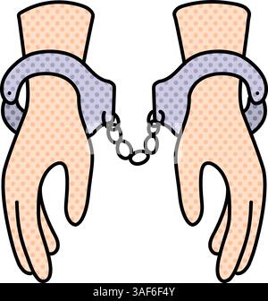 Hand gefesselte Hand s Halbton Hand gezeichnete Farbe Vektor Illustration Stock Vektor