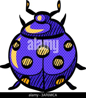 Bug Halbtonsymbol Hand gezeichnet Farbvektor Illustration Stock Vektor