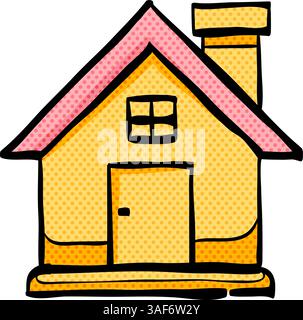 Vogelnest Halbtonsymbol Hand gezeichnet Farbe Vektor Illustration Stock Vektor