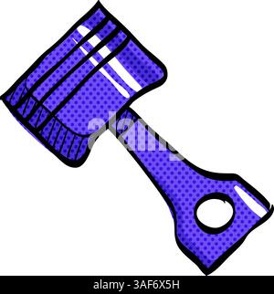 Kolben-Halbton-Symbol Hand gezeichnete Farbvektor-Illustration Stock Vektor