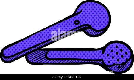 Handgezeichnete bluetooth-Lautsprecher-Halbton-Farbvektor-Illustration Stock Vektor