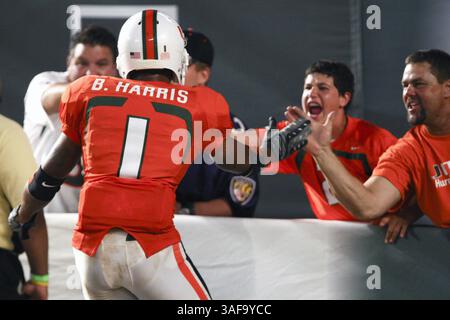 17. September 2009: Miami Hurricanes Defensive Back Brandon Harris (Credit Image: SGM/ZUMAPRESS.com) Stockfoto