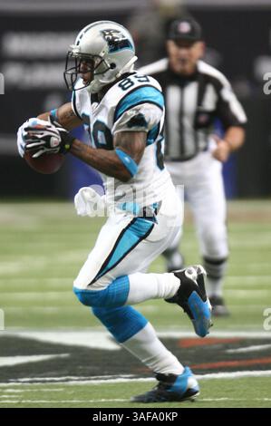 20. September 2009: Der Carolina Panthers Wide Receiver Steve Smith #89 ist offen für einen Pass-Empfang gegen Atlanta. Die Atlanta Falcons besiegten die Carolina Panthers 28-20 im Georgia Dome in Atlanta, Georgia (Credit Image: SGM/ZUMAPRESS.com) Stockfoto