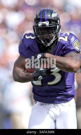 27. September 2009: Baltimore Ravens Willis McGahee #23 beim Spiel Baltimore Ravens gegen Cleveland Browns im M&T Bank Stadium in Baltimore, Maryland, wo die Ravens in der Saison 2009 34-3 und 3-0 gewonnen haben (Credit Image: SGM/ZUMAPRESS.com) Stockfoto