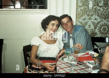 Juni 1950; Hollywood, Kalifornien, USA; 1950, STUDIO: MGM, BILD: NICKY HILTON, HONEYMOON, ELIZABETH TAYLOR, EHEMANN... (Kreditbild: Austral/ZUMAPRESS.com) Stockfoto