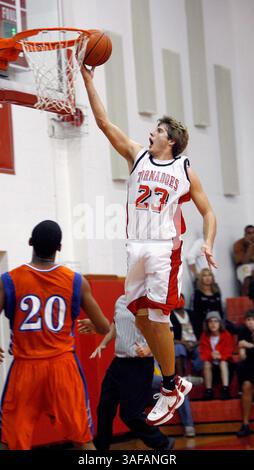 NP 279721 GARN Basketball 6..BILDUNTERSCHRIFT: (Clearwater, FL, 21.12.2007) Clearwater's Luke Loucks #23 (Credit Image: St Petersburg Times/ZUMAPRESS.com) Stockfoto