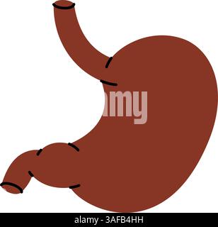 Magen. Menschliches internes Organ. Vektorabbildung. Stock Vektor