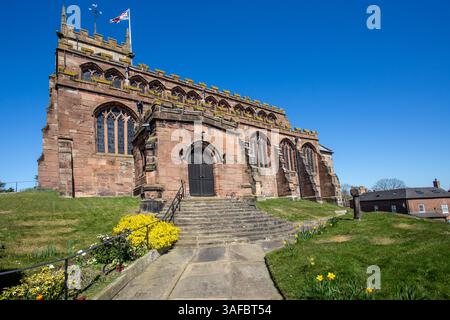 Die Pfarrkirche St. Jakobus, den Großen in der Cheshire Dorf Audlem England Großbritannien Stockfoto